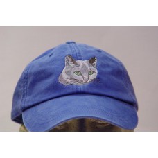 RUSSIAN BLUE CAT EMBROIDERED HAT WOMEN MEN BASEBALL CAP Price Embroidery Apparel  eb-76236816